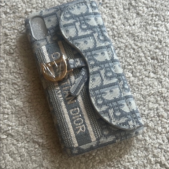 Dior Monogram Blue and Gray Phone Case - Picture 1 of 4
